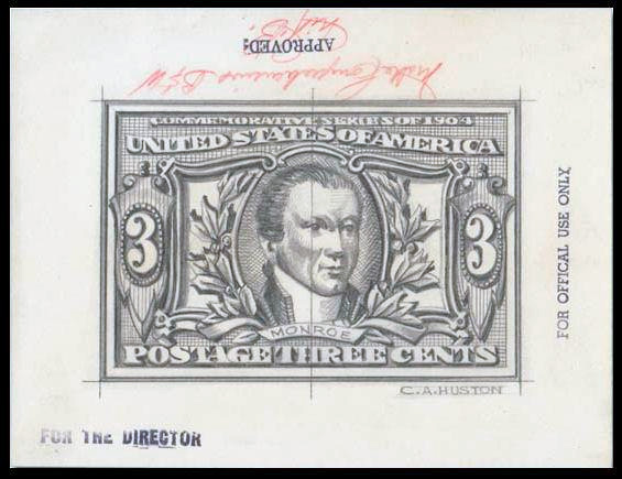 US Stamps Value Scott Catalogue 325 - 1904 3c Louisiana Purchase